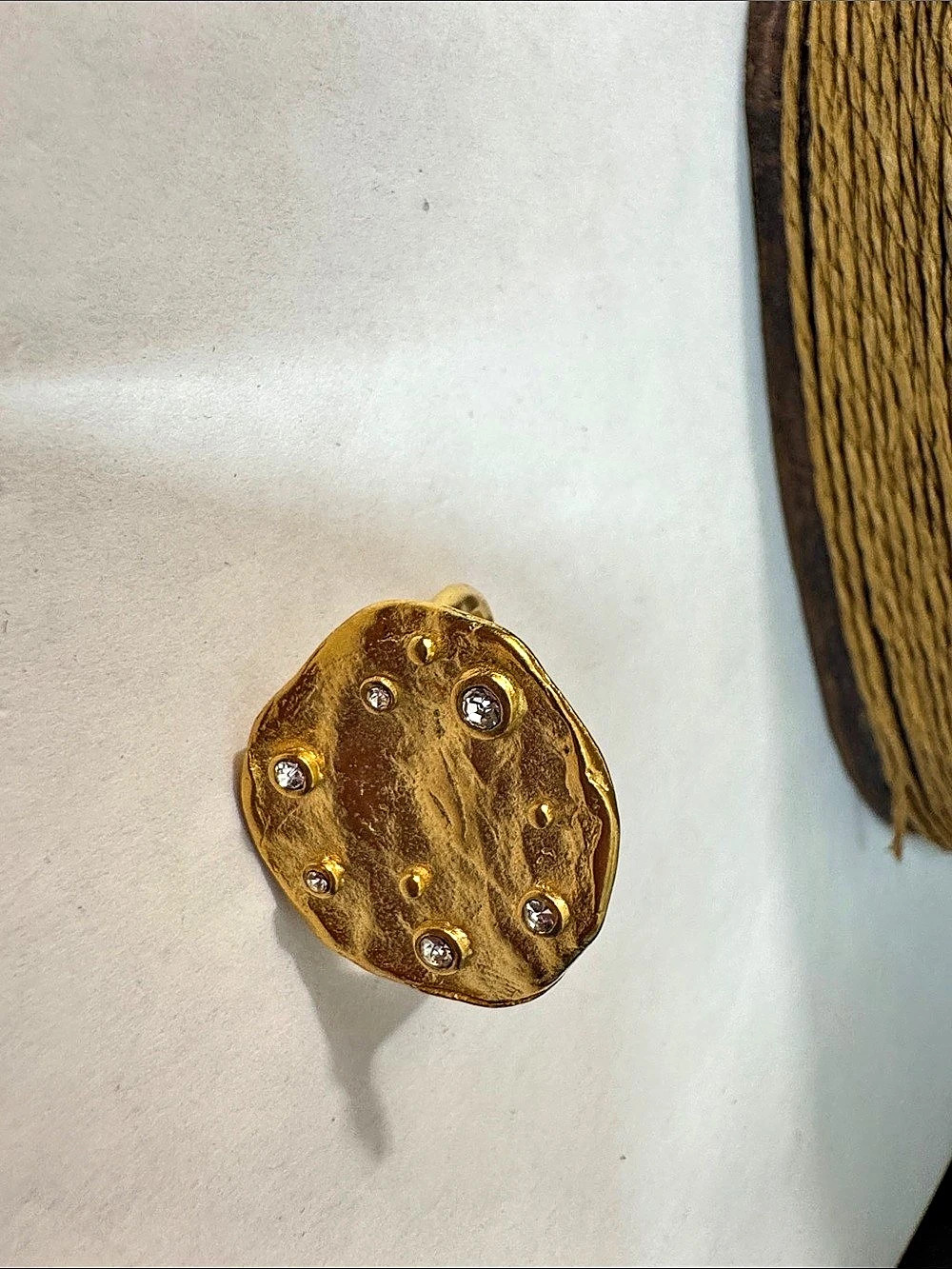 Gold-Tone Statement Ring 026